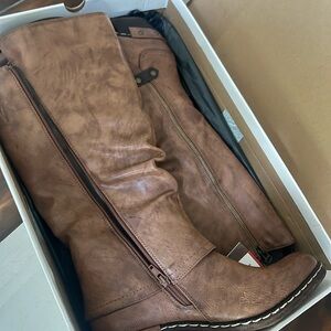 Rieker Tan Over the Knee Boots